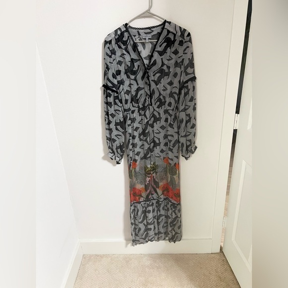 Anthropologie Conditions Apply Maxi Dress Sheer boho - Picture 1 of 5